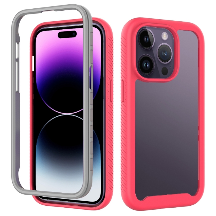 

Starry Sky Solid Color PC + TPU Phone Case For iPhone 14 Pro (Frosted Pink)