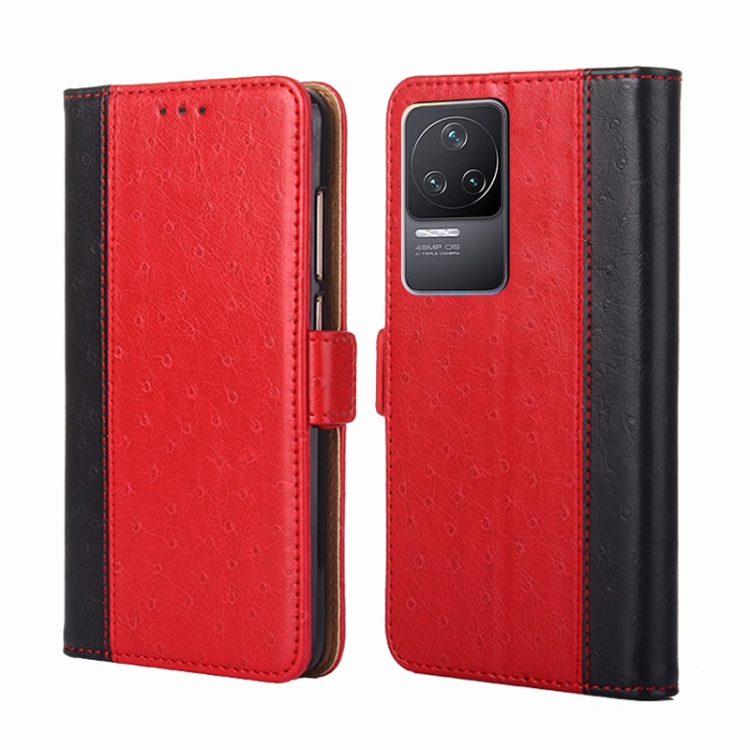 

For Xiaomi Redmi K50 / K50 Pro Ostrich Texture Flip Leather Phone Case(Red)