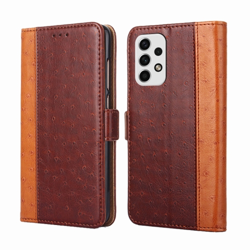 

For Samsung Galaxy A23 5G Ostrich Texture Flip Leather Phone Case(Brown)