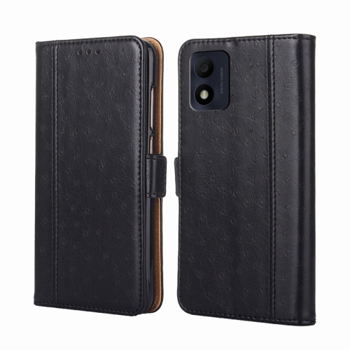 

For Alcatel 1B 2022 Ostrich Texture Flip Leather Phone Case(Black)