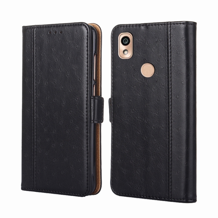 

For Kyocera KY-51B Ostrich Texture Flip Leather Phone Case(Black)