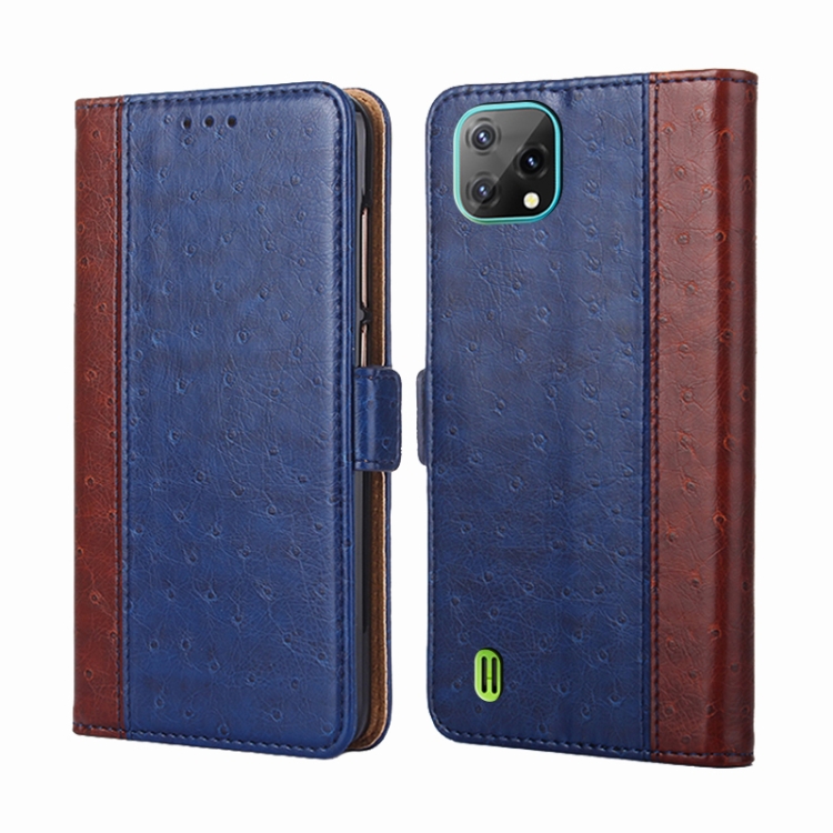 

For Blackview A55 Ostrich Texture Flip Leather Phone Case(Blue)