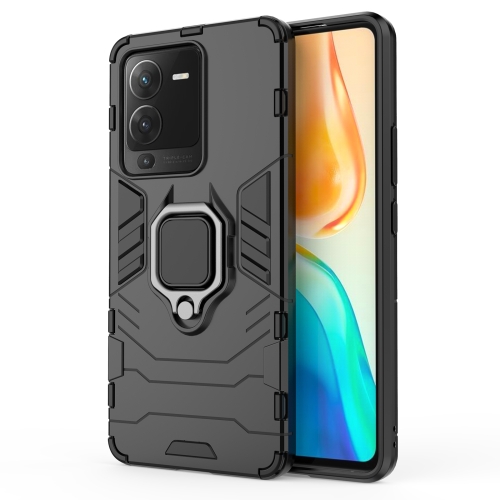 

For vivo S15 PC + TPU Shockproof Protective Phone Case with Magnetic Ring Holder(Black)