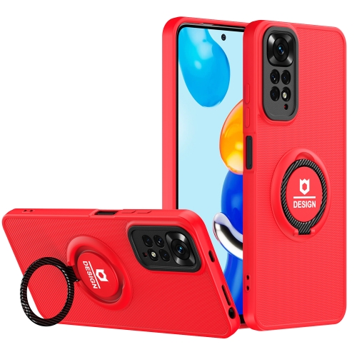 

For Xiaomi Redmi Note 11 Pro 5G / 4G 2022 Eagle Eye Ring Holder Phone Case(Red + Black)