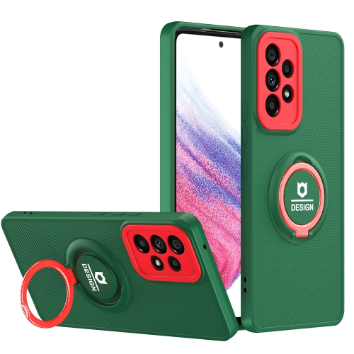 

For Samsung Galaxy A13 4G Eagle Eye Ring Holder Phone Case(Dark Green + Red)