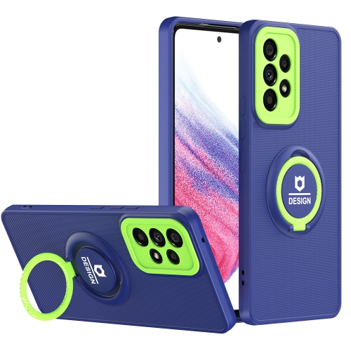 

For Samsung Galaxy A33 5G Eagle Eye Ring Holder Phone Case(Blue + Green)