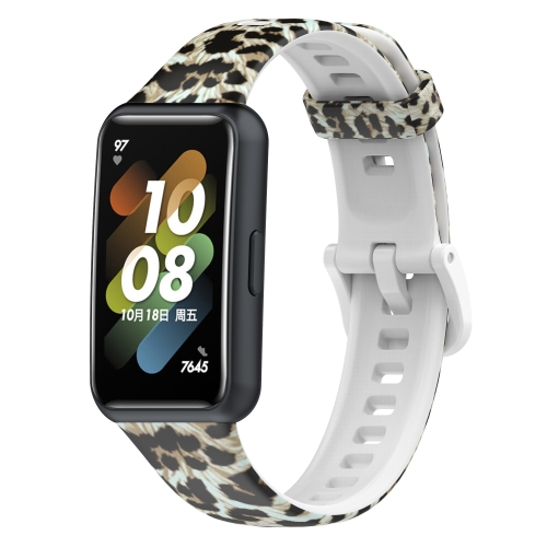 

For Huawei Band 7 TPU Watch Band(Brown Leopard Print)