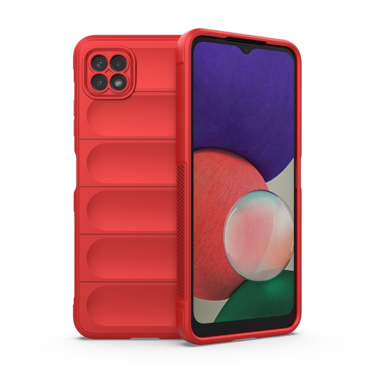 

For Samsung Galaxy A22 5G Magic Shield TPU + Flannel Phone Case(Red)