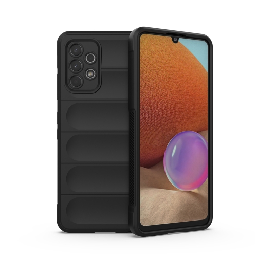 

For Samsung Galaxy A32 4G Magic Shield TPU + Flannel Phone Case(Black)