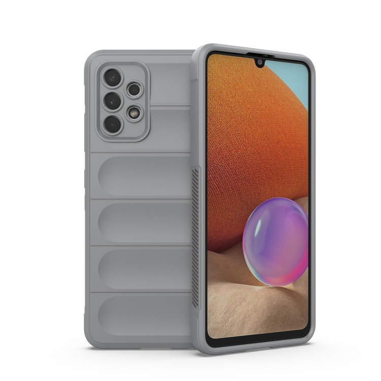 

For Samsung Galaxy A32 4G Magic Shield TPU + Flannel Phone Case(Grey)