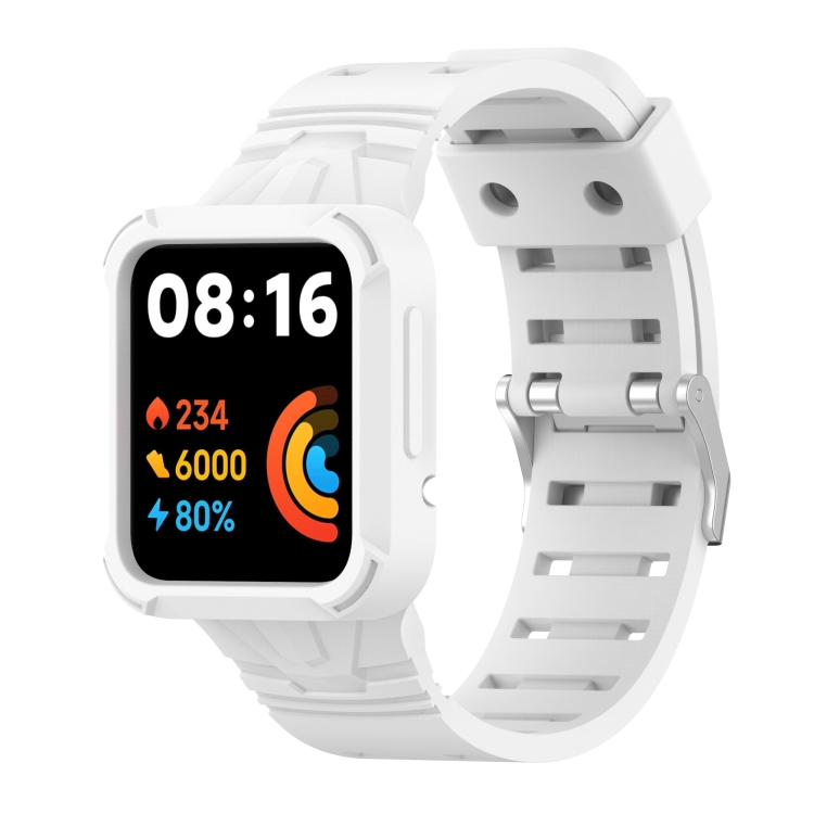

For Xiaomi Poco Watch Silicone Integrated Watch Band(White)