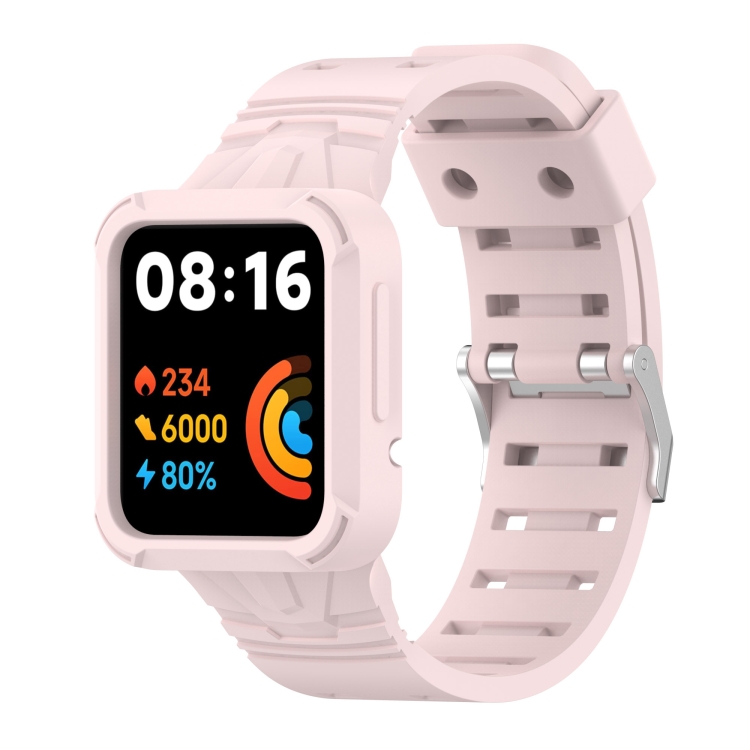 

For Xiaomi Poco Watch Silicone Integrated Watch Band(Light Pink)