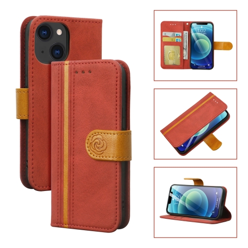 

Skin Feel Leather Wallet Phone Case For iPhone 13 mini(Red)