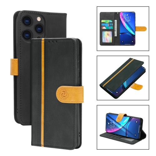 

Skin Feel Leather Wallet Phone Case For iPhone 13 Pro Max(Black)