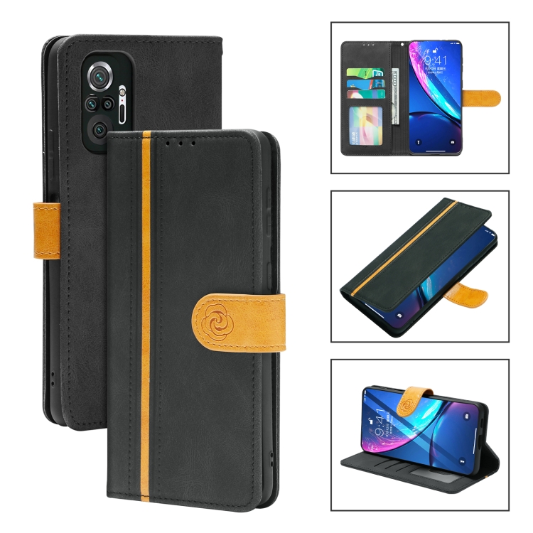 

For Xiaomi Redmi Note 10 Pro Skin Feel Leather Wallet Phone Case(Black)