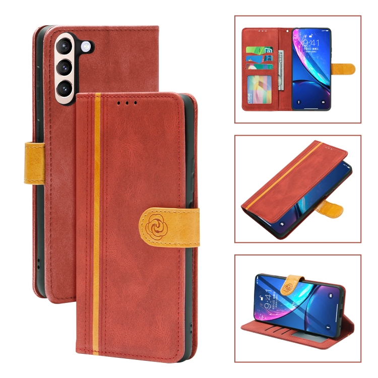 

For Samsung Galaxy S21+ 5G Skin Feel Leather Wallet Phone Case(Red)