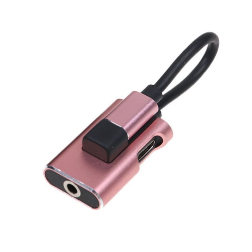 

2 in 1 USB-C / Type-C to USB-C / Type-C 3.5mm Jack Audio Adapter Cable(Rose Gold)