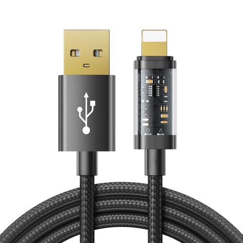 

JOYROOM S-UL012A12 USB-A to 8 Pin 2.4A Sync Data Cable, Cable Length:1.2m(Black)