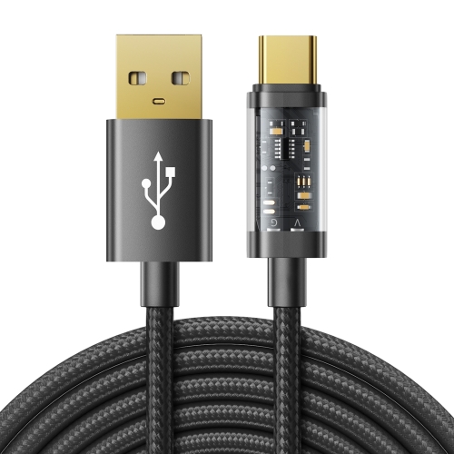 JOYROOM S-UC027A20 USB-A to USB-C / Type-C 3A Sync Data Cable, Cable Length:2m(Black)