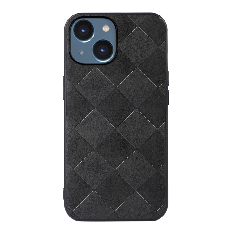 

Weave Plaid PU Phone Case For iPhone 14 (Black)