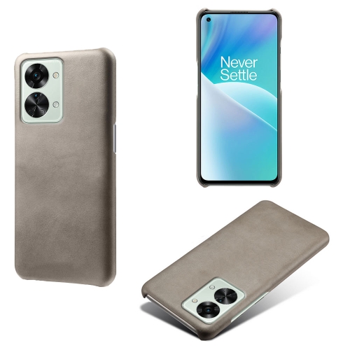 

For OnePlus Nord 2T 5G Calf Texture PC + PU Phone Case(Grey)