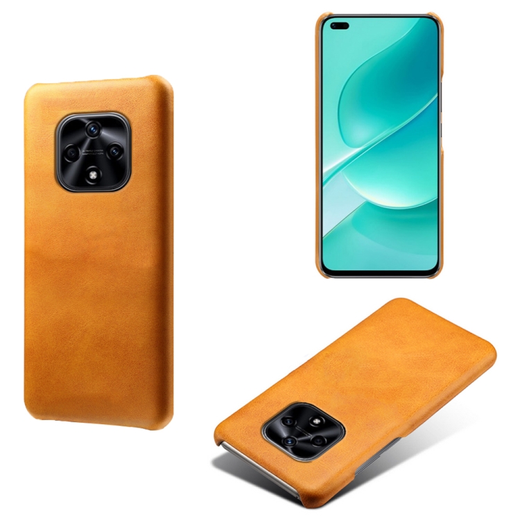 

For Huawei nova 9z 5G Calf Texture PC + PU Phone Case(Orange)
