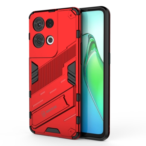 For OPPO Reno8 Pro Punk Armor 2 in 1 PC + TPU Shockproof Phone Case with Invisible Holder(Red)