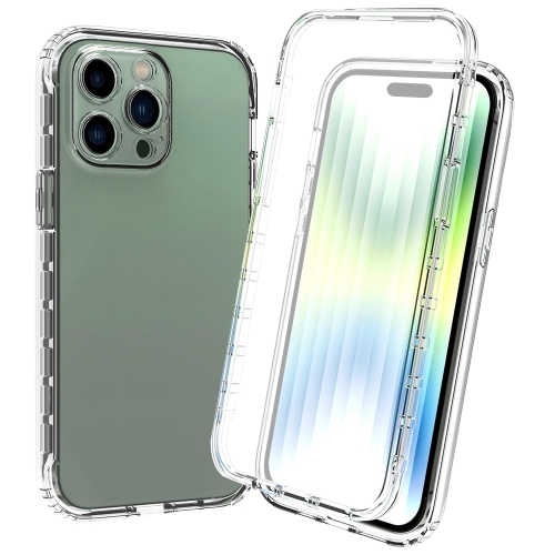 

For iPhone 14 Pro Max Full Body Shockproof Clear Gradient Phone Case (Transparent)