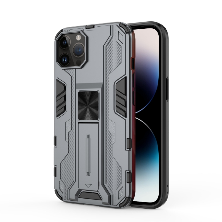 

Supersonic PC + TPU Holder Phone Case For iPhone 14 Pro (Grey)