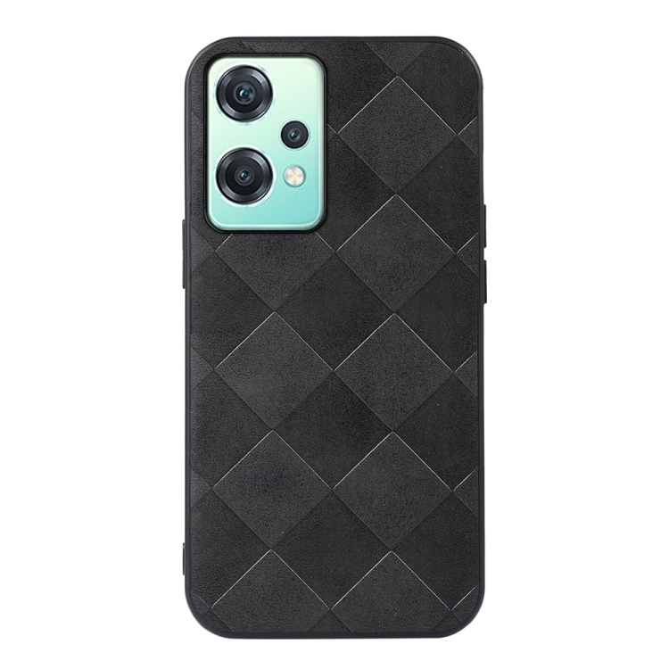 

For OnePlus Nord CE 2 Lite 5G Weave Plaid PU Phone Case(Black)