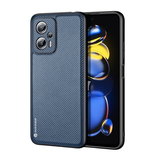 

For Xiaomi Redmi Note 11T Pro / Note 11T Pro+ DUX DUCIS Fino Series PU + TPU Phone Case(Blue)