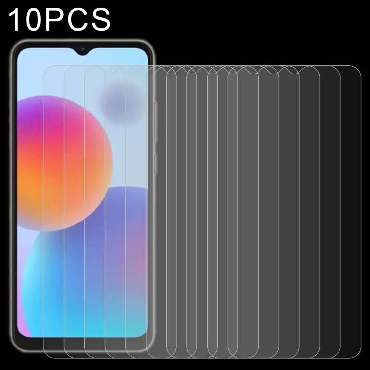 

10 PCS 0.26mm 9H 2.5D Tempered Glass Film For ZTE Blade A52 2022