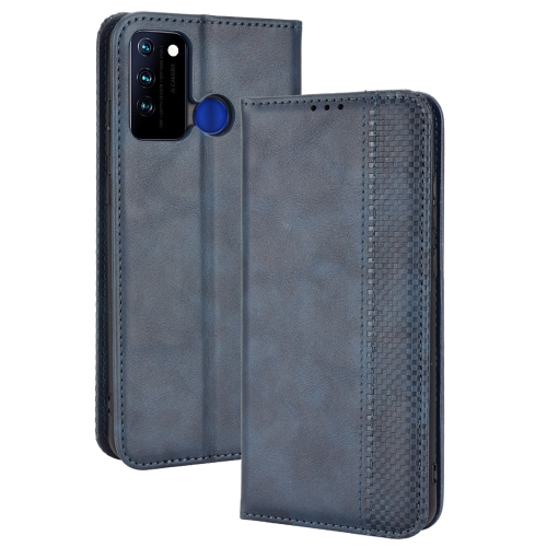 

For BLU G71 Magnetic Buckle Retro Crazy Horse Leather Phone Case(Blue)