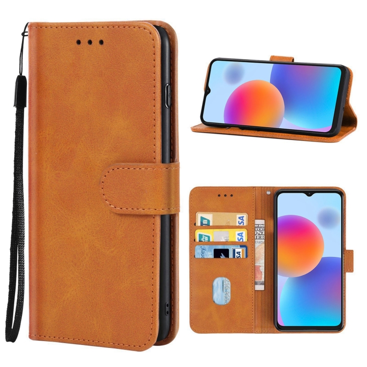 

For ZTE Blade A52 2022 Leather Phone Case(Brown)