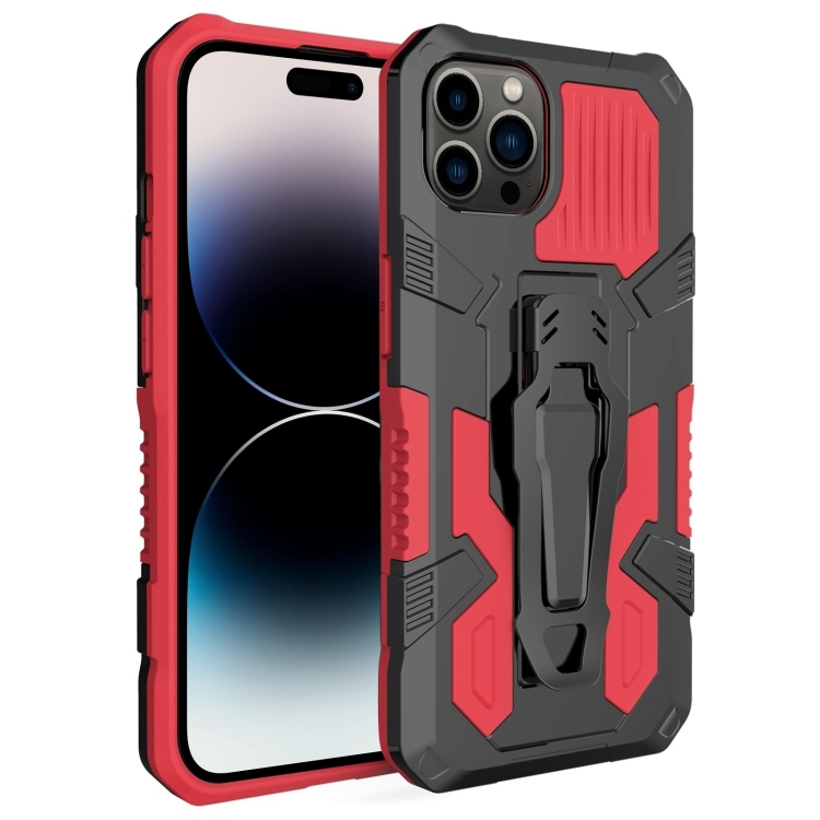 

Machine Armor Warrior PC + TPU Phone Case For iPhone 14 Pro (Red)