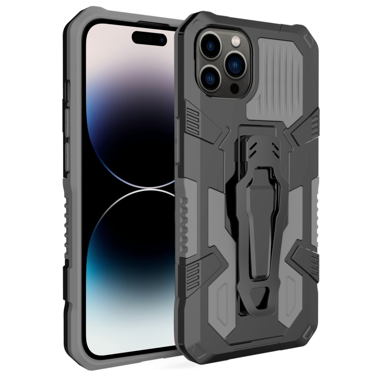 

Machine Armor Warrior PC + TPU Phone Case For iPhone 14 Pro Max (Grey)