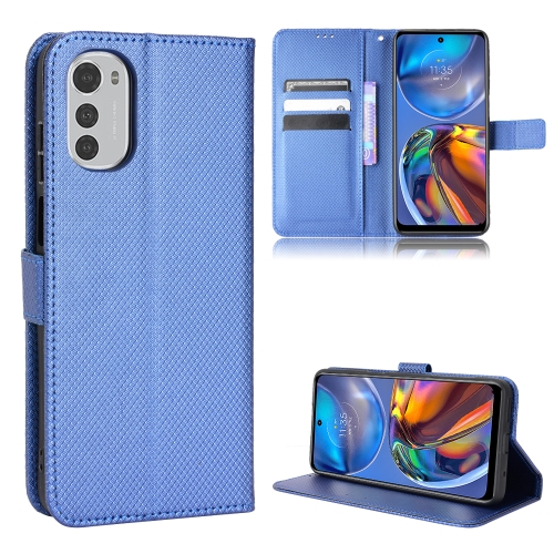 

For Motorola Moto G22 / E32s 4G Diamond Texture Leather Phone Case(Blue)