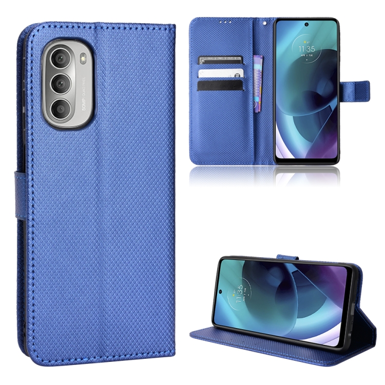 

For Motorola Moto G52j 5G Diamond Texture Leather Phone Case(Blue)