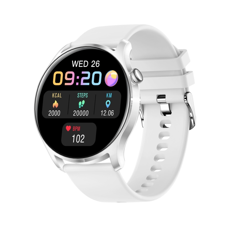 

KC08 1.28 inch IPS Screen Smart Wristband, Support Sleep Monitoring/Heart Rate Monitoring(White)