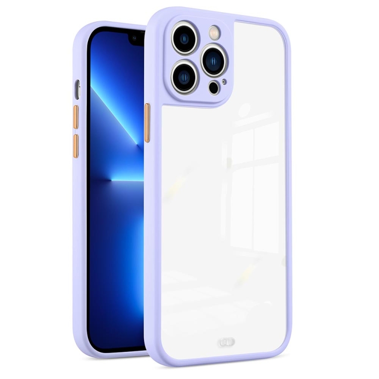 

Electroplated Button Two-color TPU Phone Case For iPhone 11 Pro(Purple)