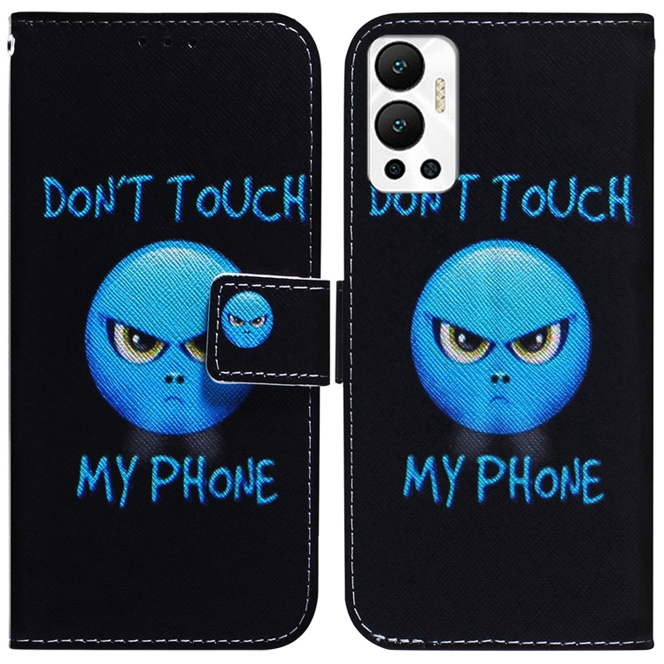 

For Infinix Hot 12 Coloured Drawing Leather Phone Case(Anger)