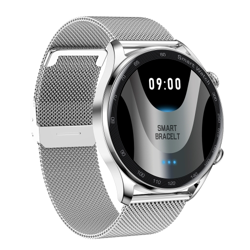 

AK32 1.36 inch IPS Touch Screen Smart Watch, Support Bluetooth Calling/Blood Oxygen Monitoring,Style: Steel Watch Band(Silver)