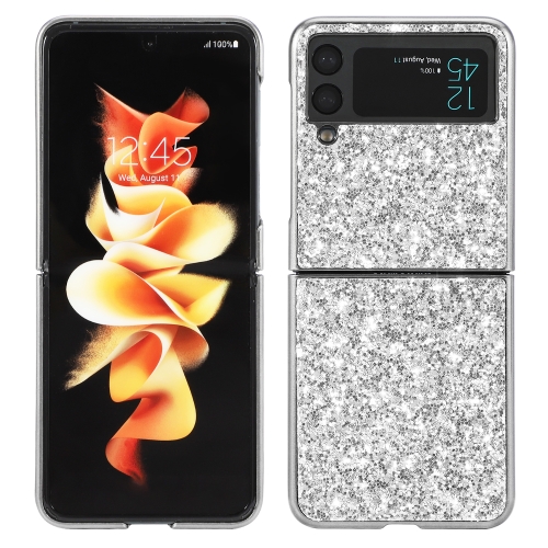 

For Samsung Galaxy Z Flip4 Glitter Powder Shockproof TPU Phone Case(Silver)