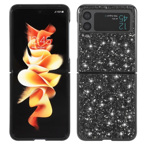 

For Samsung Galaxy Z Flip4 Glitter Powder Shockproof TPU Phone Case(Black)