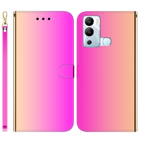 

For Infinix Hot 12i Imitated Mirror Surface Horizontal Flip Leather Phone Case(Gradient Color)