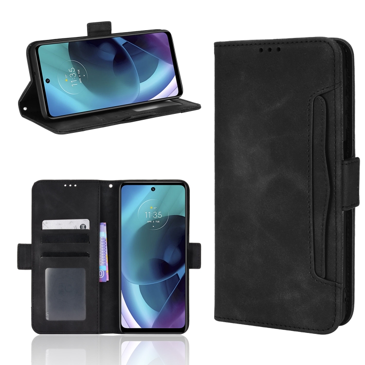 

For Motorola Moto G52j Skin Feel Calf Pattern Leather Phone Case(Black)