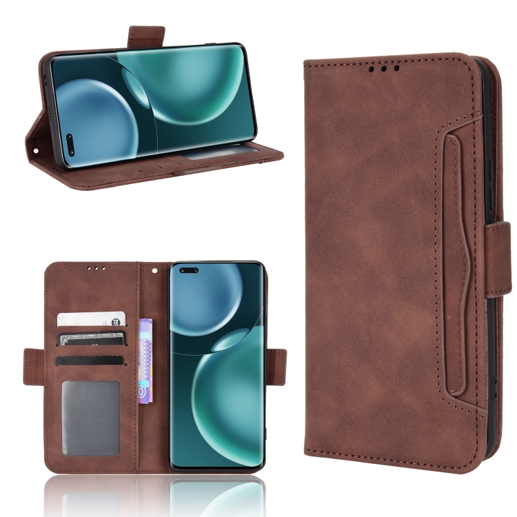

For Honor Magic4 Pro Skin Feel Calf Pattern Leather Phone Case(Brown)