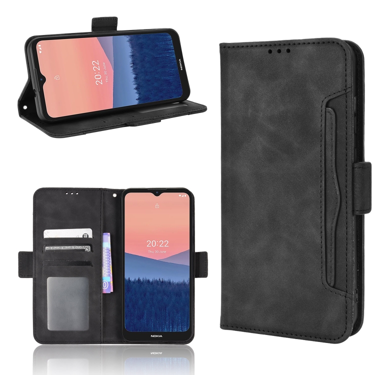 

For Nokia C21 Skin Feel Calf Pattern Leather Phone Case(Black)