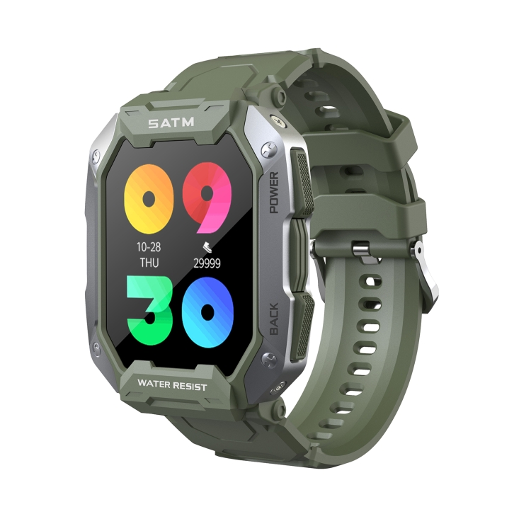 

C20 1.71 inch TFT HD Screen Smart Watch, Support Heart Rate Monitoring/Blood Oxygen Monitoring(Green)