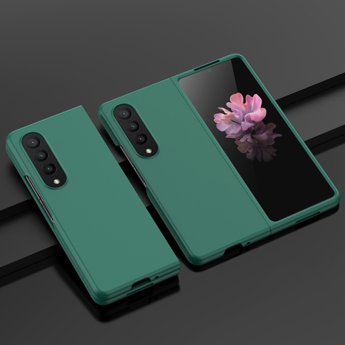 

For Samsung Galaxy Z Fold4 Big Hole Fuel Injection PC Skin Feel Phone Case(Green)